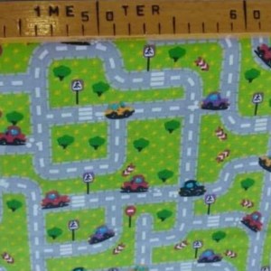 Gyerekmintás pamutvászon autó mintájú 140cm