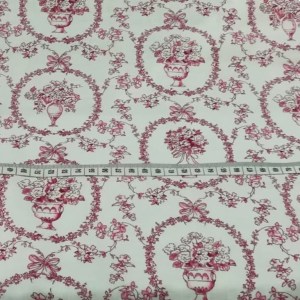 Virágos pamutvászon vintage mintájú 140cm