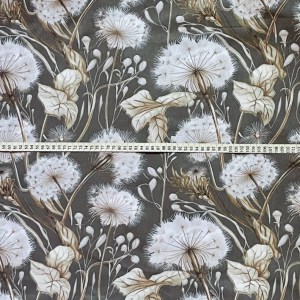 Virágos pamutvászon pitypang mintás 160cm