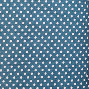 Pöttyös pamutvászon jeans blue alapon fehér 2 mm pötty mintájú 140cm