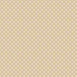 Pöttyös pamutvászon világos bézs alapon fehér 2 mm pötty mintájú 140cm