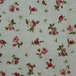 Virágos pamutvászon rózsaszín apró rózsa mintájú 140cm