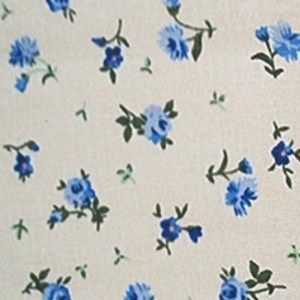 Virágos pamutvászon kék apró virág mintájú 140cm