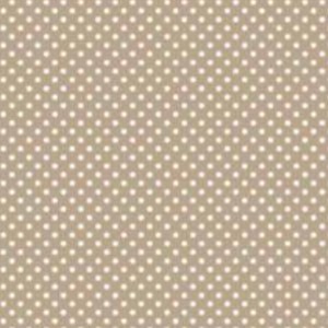 Pöttyös pamutvászon bézs alapon fehér 2 mm pötty mintájú 140cm