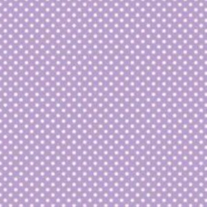 Pöttyös pamutvászon világos lila alapon fehér 2 mm pötty mintájú 140cm