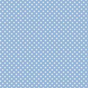 Pöttyös pamutvászon világos kék alapon fehér 2 mm pötty mintájú 140cm