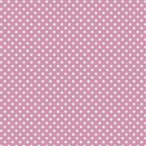 Pöttyös pamutvászon mályva alapon fehér 2 mm pötty mintájú 140cm