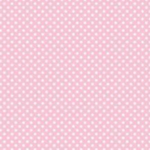 Pöttyös pamutvászon rózsaszín alapon fehér 2 mm pötty mintájú 140cm
