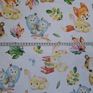 Gyerekmintás pamutvászon állat mintájú 160cm