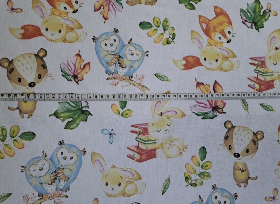 Gyerekmintás pamutvászon állat mintájú 160cm