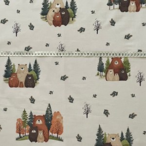 Gyerekmintás pamutvászon maci mintájú 160cm