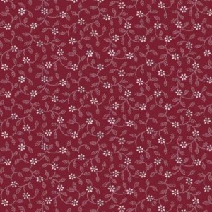 Virágos pamutvászon bordó 140cm