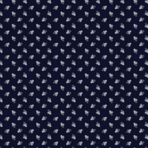 Virágos pamutvászon kék 140cm